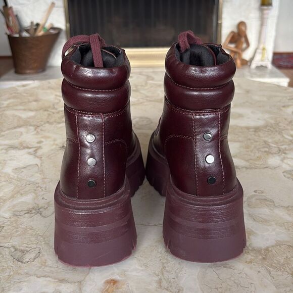 Call It Spring AVRIIL Chunky Heel Lace Up Ankle Boots Vegan - Picture 9 of 16